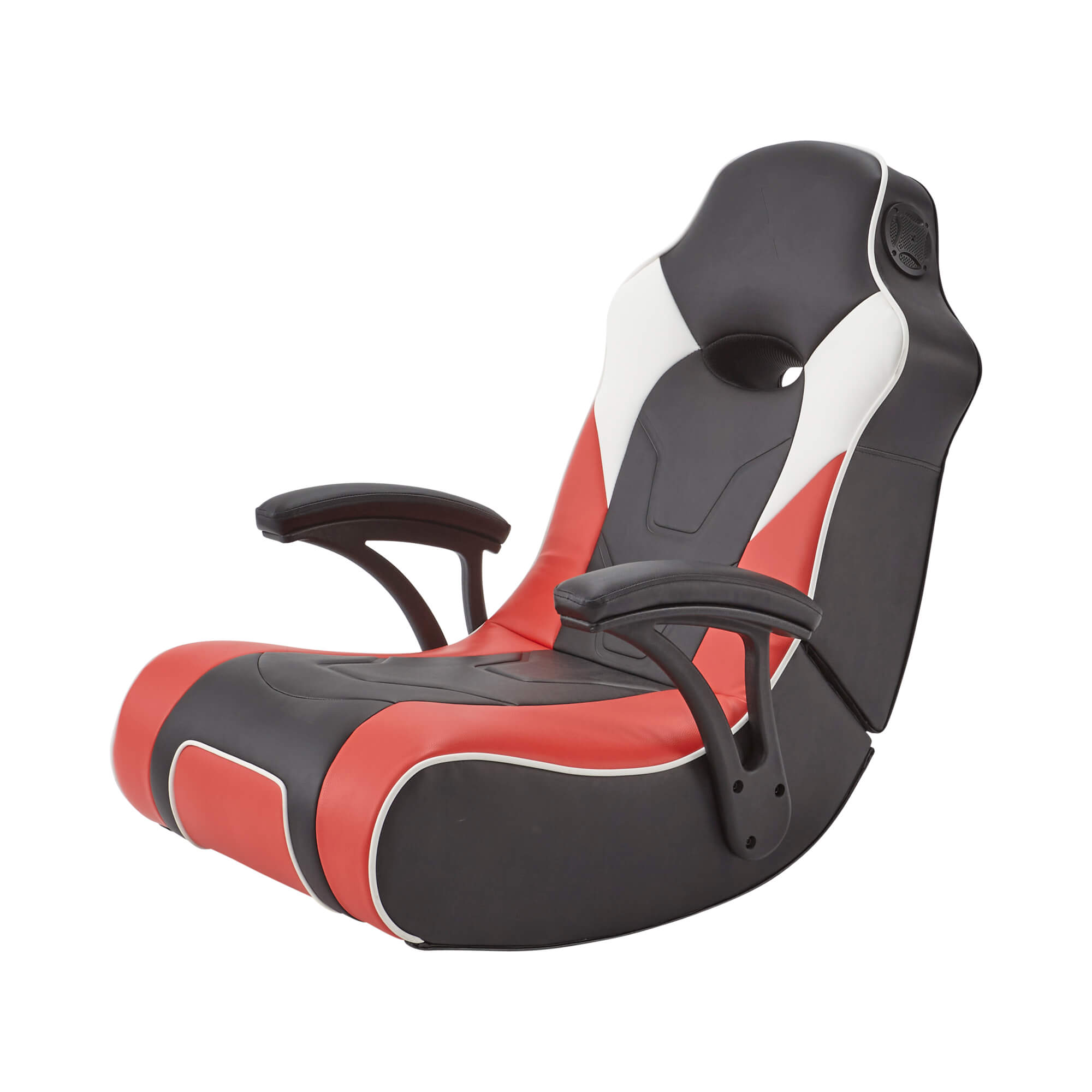 X ROCKER G-Force 2.1 Floor Rocker Gaming Chair - Black, Red & White