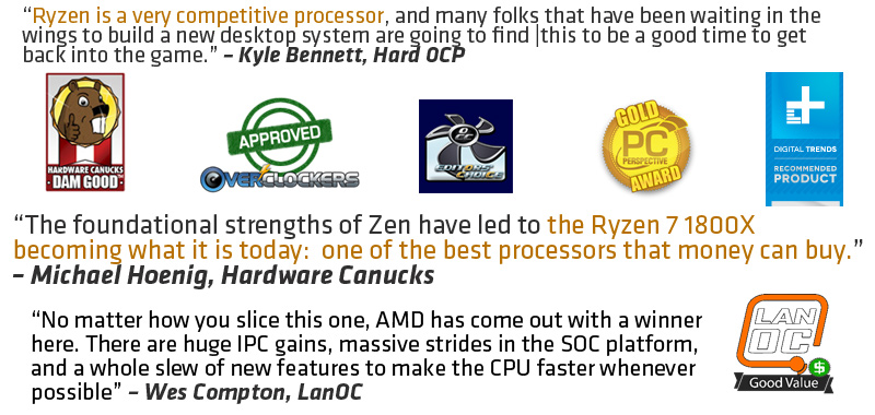AMD Ryzen 7 1st Gen - RYZEN 7 1800X Summit Ridge (Zen) 8-Core 3.6