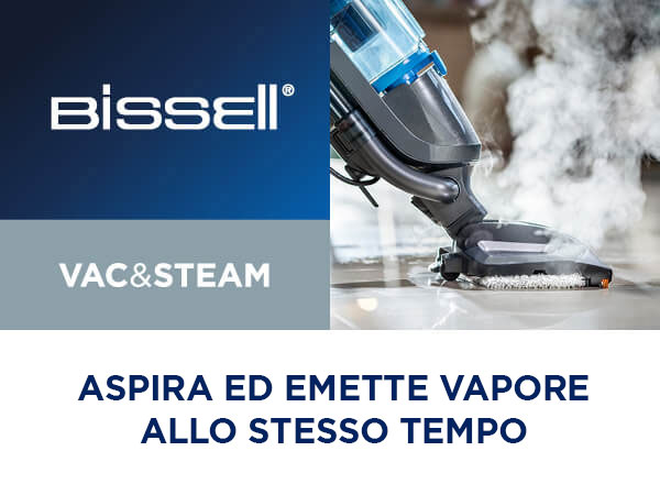 Lava pavimenti a vapore VAC & STEAM Blu e Titanio 1977N