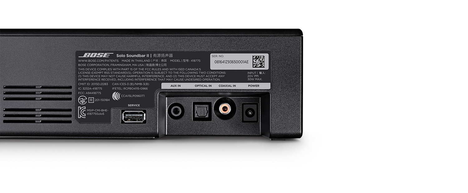 Bose Solo Soundbar Series II ワイヤレスサウン - スピーカー