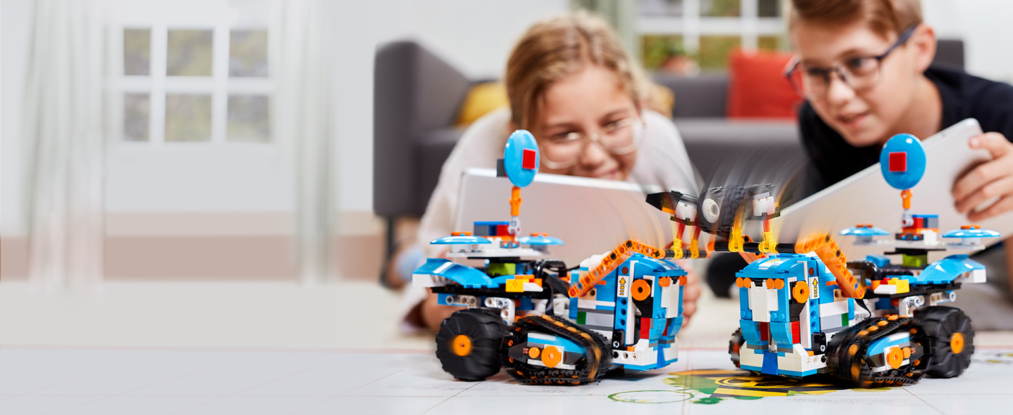 Kids code actions into their LEGO® creations using the free app