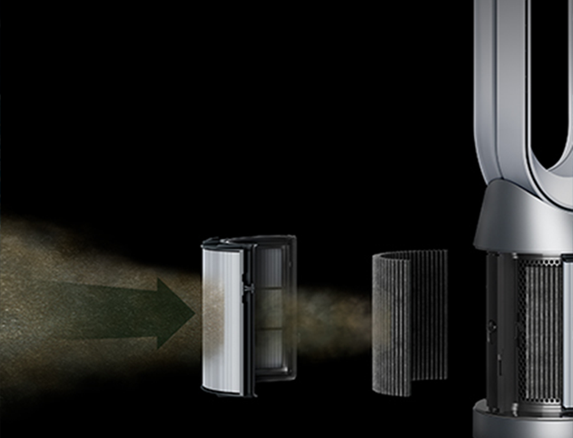 Captures gases and ultrafine particles