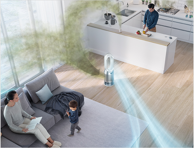 Powerful circulation to purify and humidify the whole room